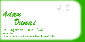 adam dunai business card