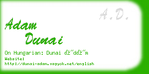 adam dunai business card